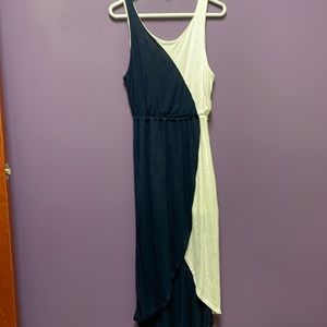 Navy and white dress